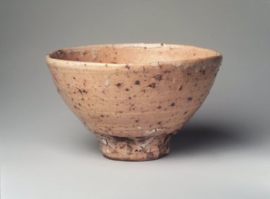 Tsujimura Shiro (Japanese, born 1947). <em>Tea Bowl</em>, 2001. Stoneware, Ido style glaze, 3 7/16 x 7 1/4 in. (8.7 x 18.4 cm). Brooklyn Museum, Gift of Koichi Yanagi, 2003.67.3. Creative Commons-BY (Photo: Brooklyn Museum, 2003.67.3_transp6311.jpg)