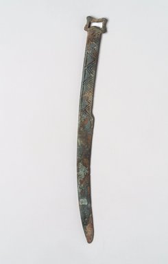  <em>Knife</em>, 7th-6th century B.C.E. Bronze, 7 3/4 x 1 x 1/8 in. (19.7 x 2.5 x 0.3 cm). Brooklyn Museum, Anonymous gift, 2003.82.10. Creative Commons-BY (Photo: Brooklyn Museum, 2003.82.10.jpg)