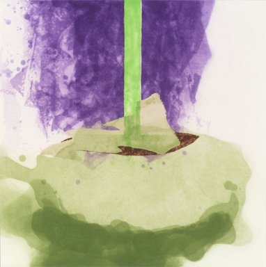 Richard Tuttle (American, born 1941). <em>Label 2</em>, 2002. Etching with aquatint, spit bite, sugarlift, drypoint and fabric colle, 16 x 16 in. (40.6 x 40.6 cm). Brooklyn Museum, Emily Winthrop Miles Fund, 2003.89.2. © artist or artist's estate (Photo: Brooklyn Museum, 2003.89.2.jpg)