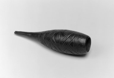 Kuba. <em>Clyster</em>, 19th century. Wood, 6 3/4 x 1 3/4 x 1 3/4 in. (17.1 x 4.4 x 4.4 cm). Brooklyn Museum, Gift of Drs. John I. and Nicole Dintenfass, 2004.106.2. Creative Commons-BY (Photo: Brooklyn Museum, 2004.106.2_bw.jpg)