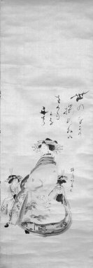 <em>Hokuba</em>, 19th century. Hanging scroll, ink on paper, Image: 29 x 9 7/8 in. (73.7 x 25.1 cm). Brooklyn Museum, Gift of Dr. Alvin E. Friedman-Kien, 2004.112.30 (Photo: Brooklyn Museum, 2004.112.30.jpg)