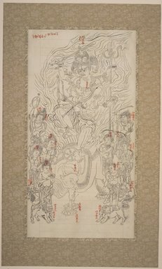  <em>Buddhistic Mythological Scene</em>. Ink on paper, 22 x 12 in. (55.9 x 30.5 cm). Brooklyn Museum, The Peggy N. and Roger G. Gerry Collection, 2004.28.11 (Photo: Brooklyn Museum, 2004.28.11.jpg)