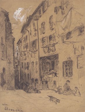 Pierre Bonnard (French, 1867-1947). <em>Untitled (Nice)</em>. Charcoal and pencil on paper, image: 9 1/8 x 12 in. (23.2 x 30.5 cm). Brooklyn Museum, Gift of Arnold and Pamela Lehman, 2004.46. Creative Commons-BY (Photo: Brooklyn Museum, 2004.46.jpg)