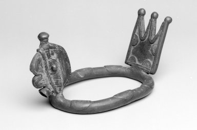Bwa. <em>Anklet</em>, 19th century. Copper alloy, 4 x 4 1/8 x 8 in. (10.2 x 10.5 x 20.3 cm). Brooklyn Museum, Gift of Blake Robinson, 2004.52.19. Creative Commons-BY (Photo: Brooklyn Museum, 2004.52.19_bw.jpg)