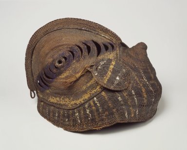 Abelam. <em>Zoomorphic Mask</em>, 20th century. Rattan, vegetal fiber, mud, pigment traces, 14 x 10 x 11 1/4 in. (35.6 x 25.4 x 28.6 cm). Brooklyn Museum, Gift of Dorothea and Leo Rabkin, 2004.75.15. Creative Commons-BY (Photo: Brooklyn Museum, 2004.75.15.jpg)