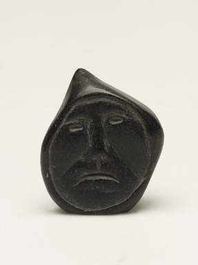 Inuit. <em>Miniature Male Head</em>, 1950–1980. Soapstone, 1 3/4 x 1 3/8 x 1 3/4 in. (4.4 x 3.5 x 4.4 cm). Brooklyn Museum, Hilda and Al Schein Collection, 2004.79.21. Creative Commons-BY (Photo: Brooklyn Museum, 2004.79.21_front_PS11-1.jpg)