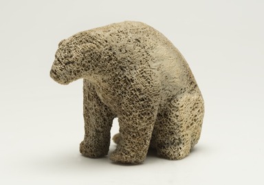 Inuit. <em>Seated Polar Bear</em>, 1950-1980. Antler, 4 x 5 x 2 1/4 in. (10.2 x 12.7 x 5.7 cm). Brooklyn Museum, Hilda and Al Schein Collection, 2004.79.35. Creative Commons-BY (Photo: Brooklyn Museum, 2004.79.35_threequarter_right_PS11-1.jpg)