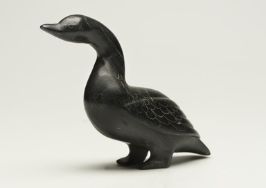 Inuit. <em>Goose</em>, 1950-1980. Soapstone, 4 x 1 3/4 x 6 in. (10.2 x 4.4 x 15.2 cm). Brooklyn Museum, Hilda and Al Schein Collection, 2004.79.8. Creative Commons-BY (Photo: Brooklyn Museum, 2004.79.8_threequarter_left_PS11-1.jpg)
