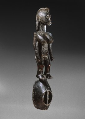 Mossi. <em>Mask (Karan-wemba)</em>, 19th century. Wood, 31 x 8 1/2 x 6 3/4 in. (78.7 x 21.6 x 17.1 cm). Brooklyn Museum, Gift of Beatrice Riese, 2005.13. Creative Commons-BY (Photo: Brooklyn Museum, 2005.13_SL1.jpg)