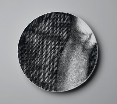 Piero Fornasetti (Italian, 1913–1988). <em>Plate, Eva</em>, ca. 1954. Glazed earthenware, 1 x 10 1/4 x 10 1/4 in. (2.5 x 26 x 26 cm). Brooklyn Museum, Gift of the Estate of Jane Adams Breed, 2005.37.10. Creative Commons-BY (Photo: Brooklyn Museum, 2005.37.10_PS2.jpg)