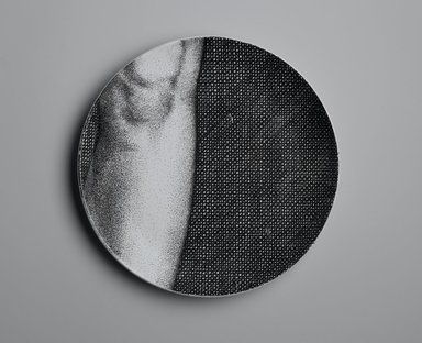 Piero Fornasetti (Italian, 1913-1988). <em>Plate, Eva</em>, ca. 1954. Glazed earthenware, 1 x 10 1/4 x 10 1/4 in. (2.5 x 26 x 26 cm). Brooklyn Museum, Gift of the Estate of Jane Adams Breed, 2005.37.11. Creative Commons-BY (Photo: Brooklyn Museum, 2005.37.11_PS2.jpg)