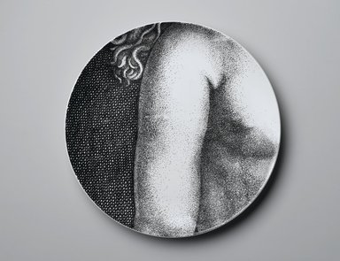 Piero Fornasetti (Italian, 1913-1988). <em>Plate, Eva</em>, ca. 1954. Glazed earthenware, 1 x 10 1/4 x 10 1/4 in. (2.5 x 26 x 26 cm). Brooklyn Museum, Gift of the Estate of Jane Adams Breed, 2005.37.16. Creative Commons-BY (Photo: Brooklyn Museum, 2005.37.16_PS2.jpg)