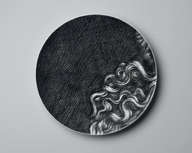 Piero Fornasetti (Italian, 1913-1988). <em>Plate, Eva</em>, ca. 1954. Glazed earthenware, 1 x 10 1/4 x 10 1/4 in. (2.5 x 26 x 26 cm). Brooklyn Museum, Gift of the Estate of Jane Adams Breed, 2005.37.18. Creative Commons-BY (Photo: Brooklyn Museum, 2005.37.18_PS2.jpg)