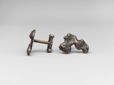 Samuel Kramer (American, 1913-1964). <em>Cuff Links</em>, ca. 1950. Silver, 1 x 1 1/4 in. (2.5 x 3.2 cm). Brooklyn Museum, Gift of Dr. Martin R. and Eve Lebowitz in memory of his parents, Henry and Esther Lebowitz, 2006.7.1a-b. Creative Commons-BY (Photo: Brooklyn Museum, 2006.7.1a-b_view1_PS2.jpg)