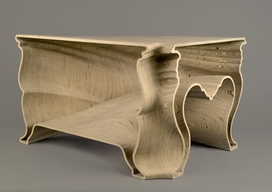 Jeroen Verhoeven (Dutch, born 1976). <em>"Cinderella" Table (edition of 20)</em>, 2005. CNC-cut birch plywood, 31 3/4 x 39 7/8 x 52 1/2 in. (80.6 x 101.3 x 133.4 cm). Brooklyn Museum, Marie Bernice Bitzer Fund, 2007.21.1. Creative Commons-BY (Photo: Brooklyn Museum, 2007.21.1_view1_PS2.jpg)