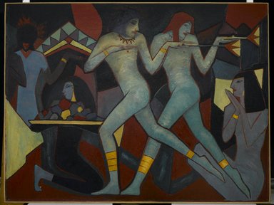 Anne Estelle Rice (1877-1959). <em>The Egyptian Dancers (Two Egyptian Dancers)</em>, 1910. Oil on canvas, 57 x 73 in. (144.8 x 185.4 cm). Brooklyn Museum, Dick S. Ramsay Fund, 2007.51. © artist or artist's estate (Photo: Brooklyn Museum, 2007.51_PS1.jpg)