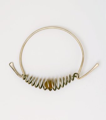 Art Smith (American, born Cuba, 1917-1982). <em>Encaged Marble Necklace</em>, ca. 1972. Silver, carnelian, 5 x 7 x 1 1/8 in. (12.7 x 17.8 x 2.9 cm). Brooklyn Museum, Gift of Charles L. Russell, 2007.61.10. Creative Commons-BY (Photo: Brooklyn Museum, 2007.61.10_PS2.jpg)