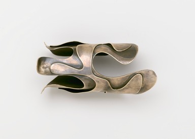 Art Smith (American, born Cuba, 1917–1982). <em>"Lava" Bracelet</em>, designed ca. 1946. Silver, 2 1/2 x 2 5/8 x 5 3/4 in. (6.4 x 6.7 x 14.6 cm). Brooklyn Museum, Gift of Charles L. Russell, 2007.61.16. Creative Commons-BY (Photo: Brooklyn Museum, 2007.61.16_PS2.jpg)