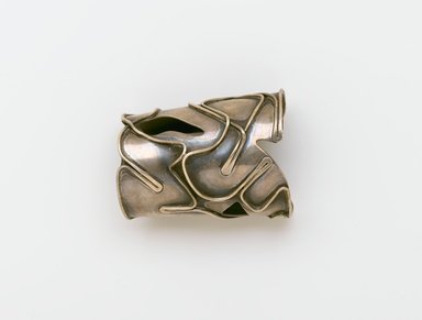 Art Smith (American, born Cuba, 1917-1982). <em>"Baker" Bracelet</em>, ca. 1959. Silver, 2 1/2 x 2 7/8 x 3 3/4 in. (6.4 x 7.3 x 9.5 cm). Brooklyn Museum, Gift of Charles L. Russell, 2007.61.18. Creative Commons-BY (Photo: Brooklyn Museum, 2007.61.18_PS2.jpg)