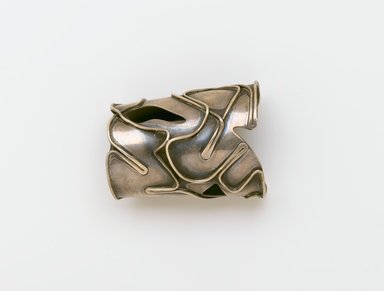 Art Smith (American, born Cuba, 1917–1982). <em>"Baker" Bracelet</em>, ca. 1959. Silver, 2 1/2 x 2 7/8 x 3 3/4 in. (6.4 x 7.3 x 9.5 cm). Brooklyn Museum, Gift of Charles L. Russell, 2007.61.18. Creative Commons-BY (Photo: Brooklyn Museum, 2007.61.18_PS2.jpg)