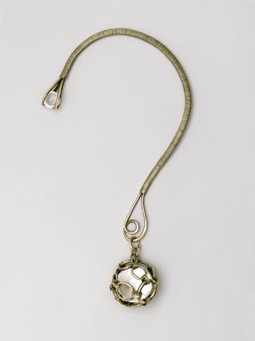 Art Smith (American, born Cuba, 1917–1982). <em>"Bauble" Necklace</em>, ca. 1953. Silver, colorless quartz, 9 1/8 x 4 7/8 x 1/2 in. (23.2 x 12.4 x 1.3 cm). Brooklyn Museum, Gift of Charles L. Russell, 2007.61.7. Creative Commons-BY (Photo: Brooklyn Museum, 2007.61.7_PS2.jpg)