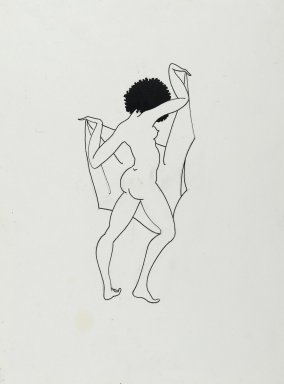 Richard Bruce Nugent (American, 1906-1987). <em>Salome Dancing</em>, ca. 1925-1930. Ink over graphite on paper, 10 7/16 x 10 15/16 in. (26.5 x 27.8 cm). Brooklyn Museum, Gift of Dr. Thomas H. Wirth, gift of Frederick J. Adler, by exchange, bequest of Richard J. Kempe, by exchange, and gift of Abraham Walkowitz, by exchange, 2008.50.5 (Photo: Brooklyn Museum, 2008.50.5_PS2.jpg)