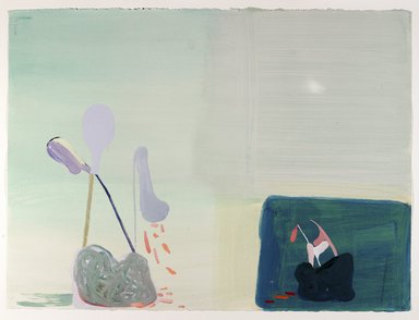 Amy Sillman (American, Detroit, MI, born 1955). <em>30 Drawings</em>, 2001-2002. Acrylic and opaque watercolor on paper, Each: 22 x 30 in. (55.9 x 76.2 cm). Brooklyn Museum, Purchase gift of John and Barbara Vogelstein, Norman and Arline Feinberg, Stephanie and Tim Ingrassia, and Phillip and Tracey Riese, 2008.53.2a-dd. © artist or artist's estate (Photo: Brooklyn Museum, 2008.53.2cc_PS6.jpg)