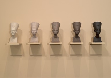  Fred Wilson (American, born 1954). Grey Area (Brown version), 1993. Paint, plaster and wood, Overall: 20 x 84 in. (50.8 x 213.4 cm). Brooklyn Museum, Bequest of William K. Jacobs, Jr. and bequest of Richard J. Kempe, by exchange, 2008.6a-j. Â© artist or artist's estate (Photo: Brooklyn Museum, 2008.6a-j_PS4.jpg) 