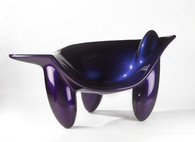 Wendell Castle (American, 1932–2018). <em>"Nirvana" Armchair</em>, 2007. Fiberglass, 62 3/8 x 33 5/8 x 33 3/4 in. (158.4 x 85.4 x 85.7 cm). Brooklyn Museum, Gift of the artist, 2008.78. Creative Commons-BY (Photo: Brooklyn Museum, 2008.78_PS2.jpg)