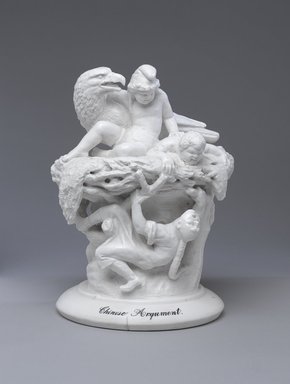 Karl L. H. Müller (American, born Germany, 1820-1887). <em>"Chinese Argument" Figural Group</em>, ca. 1882. Porcelain, H: 11 1/4 in. (28.6 cm). Brooklyn Museum, Gift of John D. Rockefeller III and Eleanor Wallace, by exchange, 2009.70. Creative Commons-BY (Photo: Brooklyn Museum, 2009.70_PS9.jpg)