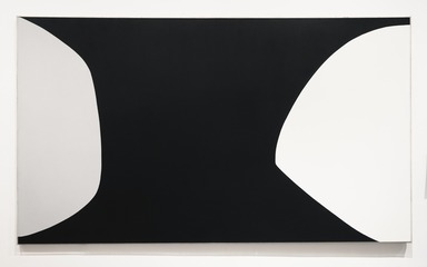 Leon Polk Smith (American, 1906-1996). <em>Black Anthem</em>, 1960. Oil on canvas, 72 x 120 in. (182.9 x 304.8 cm). Brooklyn Museum, Bequest of Leon Polk Smith, 2011.12.6. © artist or artist's estate (Photo: Brooklyn Museum Photograph, 2011.12.6_PS11.jpg)