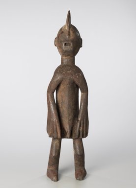 Chamba. <em>Standing Male Figure</em>, early 20th century. Wood, organic materials, 24 3/8 x 6 x 5 in. (61.9 x 15.2 x 12.7 cm). Brooklyn Museum, Gift in honor of William C. Siegmann in recognition of his contributions to the study and understanding of African Arts, 2011.31.1. Creative Commons-BY (Photo: Brooklyn Museum, 2011.31.1_PS6.jpg)