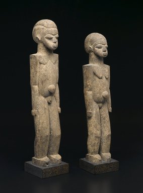 Lobi. <em>Standing Male Figure (Bateba)</em>, early 20th century. Wood, 19 7/8 x 4 1/2 x 4 1/4 in. (50.5 x 11.4 x 10.8 cm). Brooklyn Museum, Collection of Beatrice Riese, 2011.4.3. Creative Commons-BY (Photo: , 2011.4.3_2011.4.4_PS2.jpg)