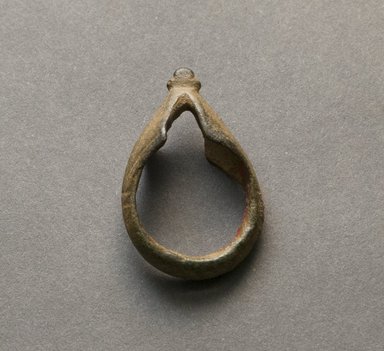 Senufo. <em>Ring in Snake Form</em>, early 20th century. Bronze, 1 7/16 x 1/2 x 15/16 in. (3.7 x 1.2 x 2.4 cm). Brooklyn Museum, Gift of Jerome Vogel, 2012.76.9. Creative Commons-BY (Photo: Brooklyn Museum, 2012.76.9_PS10.jpg)