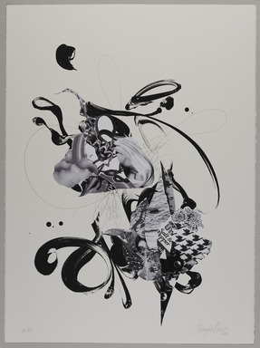 Shinique Smith (American, born 1971). <em>Salt & Pepper</em>, 2010. Screenprint with collage and hand edition, 30 x 22 in. (76.2 x 55.9 cm). Brooklyn Museum, Gift of Exit Art, 2013.30.38. © artist or artist's estate (Photo: Brooklyn Museum, 2013.30.38_PS20.jpg)