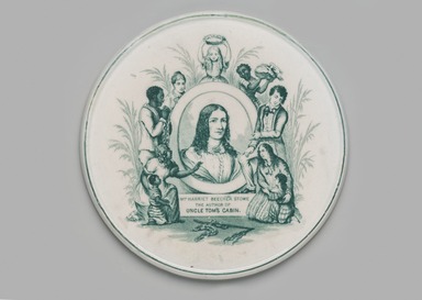 After George Cruikshank (British, 1792–1878). <em>Trivet</em>, ca. 1855. Glazed earthenware, 3/8 x 6 5/8 in. (1 x 16.8 cm). Brooklyn Museum, Caroline A.L. Pratt Fund, 2013.37.1. Creative Commons-BY (Photo: Brooklyn Museum, 2013.37.1_PS11.jpg)