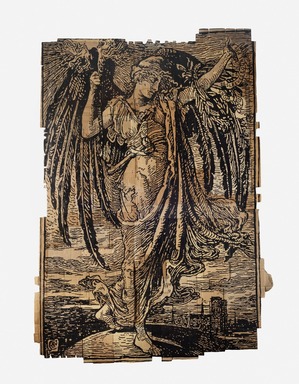 Andrea Bowers (American, born 1965). <em>Memory of the Paris Commune Revised to Equal Work Deserves Equal Pay (Illustration by Walter Crane)</em>, 2013. Marker on cardboard, 164 x 117 in. (416.6 x 297.2 cm). Brooklyn Museum, Alfred T. White Fund, Emily Winthrop Miles Fund, and Robert A. Levinson Fund, 2014.84a-d. © artist or artist's estate (Photo: Brooklyn Museum, 2014.84a-d_PS11.jpg)
