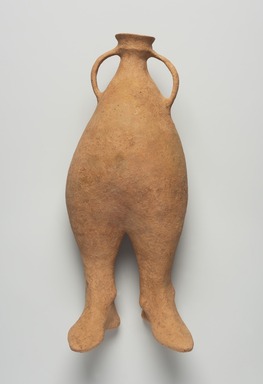 Ancient Near Eastern. <em>Vessel with Two Feet</em>, ca. 1000–800 B.C.E. Clay, 18 7/8 x Diam. 7 11/16 in. (48 x 19.5 cm). Brooklyn Museum, Gift of the Arthur M. Sackler Foundation, NYC, in memory of James F. Romano, 2015.65.28. Creative Commons-BY (Photo: Brooklyn Museum, 2015.65.28_PS11.jpg)