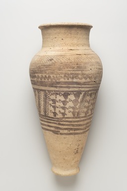  <em>Vessel</em>, first half of 2nd millennium B.C.E. Clay, slip, 12 3/4 x Diam. 6 9/16 in. (32.4 x 16.6 cm). Brooklyn Museum, Gift of the Arthur M. Sackler Foundation, NYC, in memory of James F. Romano, 2015.65.9. Creative Commons-BY (Photo: Brooklyn Museum, 2015.65.9_view01_PS11.jpg)