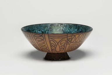 Doris Hall (American, 1907-2000). <em>Bowl</em>, ca. 1955. Copper, enamel decoration, height: 2 7/8 in. (7.3 cm). Brooklyn Museum, Gift of Cora Hahn, 2015.85.1. Creative Commons-BY (Photo: Brooklyn Museum, 2015.85.1_PS11.jpg)