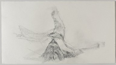 Jeremy Deller (British, born 1966). <em>Untitled (Lying Pose) from Iggy Pop Life Class by Jeremy Deller</em>, 2016. Graphite pencil on paper, 10 x 18 in. (25.4 x 45.7 cm). Brooklyn Museum, Brooklyn Museum Collection, 2016.3.15b. © artist or artist's estate (Photo: Brooklyn Museum, 2016.3.15b_PS9.jpg)