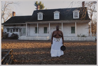 Nona Faustine (American, born 1977). <em>Not Gone With The Wind, Lefferts House, Brooklyn</em>, 2016. Chromogenic print, sheet: 27 15/16 × 42 in. (71 × 106.7 cm). Brooklyn Museum, Emily Winthrop Miles Fund, 2017.41a. © artist or artist's estate (Photo: Brooklyn Museum, 2017.41a_PS20.jpg)