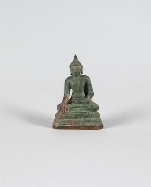  <em>Seated Buddha in Bhumisparsha Pose</em>, 12th century. Bronze, height: 3 3/8 in. (8.6 cm). Brooklyn Museum, Bequest of Dr. Samuel Eilenberg, 2021.1.23 (Photo: Brooklyn Museusm, 2021.1.23_PS5.jpg)