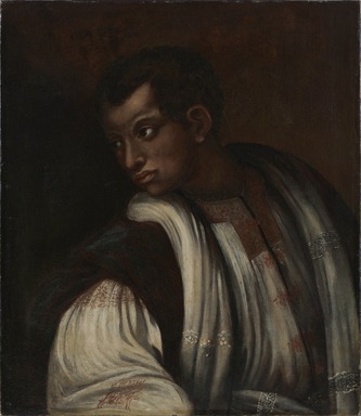  <em>Portrait of an African Man</em>, ca. 1600. Oil on canvas, 29 1/4 × 25 in. (74.3 × 63.5 cm). Brooklyn Museum, Gift of Mrs. Watson B. Dickerman, gift of Mrs. Felix M. Warburg in memory of her husband, and gift of Mrs. Ernest T. Weir, by exchange, Lydia Richardson Babbott Fund, and Museum Collection Fund, 2021.7 (Photo: Brooklyn Museum, 2021.7_PS11.jpg)