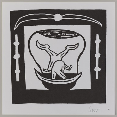 Bing Lee (American, born China 1948). <em>Untitled excerpt from Pictodiary</em>, 1998; published 1999, distributed 2022. Offset lithograph, sheet: 10 3/4 × 10 3/4 in. (27.3 × 27.3 cm). Brooklyn Museum, Gift of Eugenie Tsai, 2022.10.23 (Photo: Brooklyn Museum, 2022.10.23_PS20.jpg)