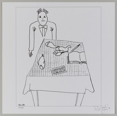 Robert Lee. <em>Grid Mechanic</em>, 1972; published 1999, distributed 2022. Offset lithograph, sheet: 10 3/4 × 10 3/4 in. (27.3 × 27.3 cm). Brooklyn Museum, Gift of Eugenie Tsai, 2022.10.28 (Photo: Brooklyn Museum, 2022.10.28_PS20.jpg)