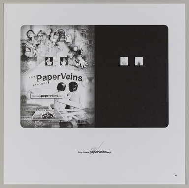 Virgil Wong. <em>PaperVeins</em>, 1998; published 1999, distributed 2022. Offset lithograph, sheet: 10 3/4 × 10 3/4 in. (27.3 × 27.3 cm). Brooklyn Museum, Gift of Eugenie Tsai, 2022.10.41 (Photo: Brooklyn Museum, 2022.10.41_PS20.jpg)