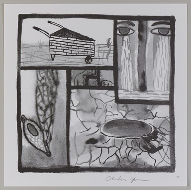 Charles Yuen (American, born 1952). <em>Untitled</em>, 1998; published 1999, distributed 2022. Offset lithograph, sheet: 10 3/4 × 10 3/4 in. (27.3 × 27.3 cm). Brooklyn Museum, Gift of Eugenie Tsai, 2022.10.44 (Photo: Brooklyn Museum, 2022.10.44_PS20.jpg)