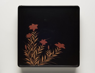 Shunsho VI. <em>Tray, 1 of 5</em>, 18th century. Maki-e lacquer, 10 3/4 x 10 3/4 in. (27.3 x 27.3 cm). Brooklyn Museum, Gift of Willard and Elizabeth Clark, 2022.20.3. Creative Commons-BY (Photo: Brooklyn Museum, 2022.20.3_PS11.jpg)