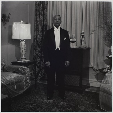 Thomas Ellis Sr. (American, 1925 – 1958). <em>Untitled (James A. Harrison)</em>, ca. 1950–1955; printed 2022. Gelatin silver print, sheet: 14 × 14 in. (35.6 × 35.6 cm). Brooklyn Museum, Purchased with funds given by the Charina Endowment Fund, 2022.34. © artist or artist's estate (Photo: Brooklyn Museum, 2022.34_PS11.jpg)